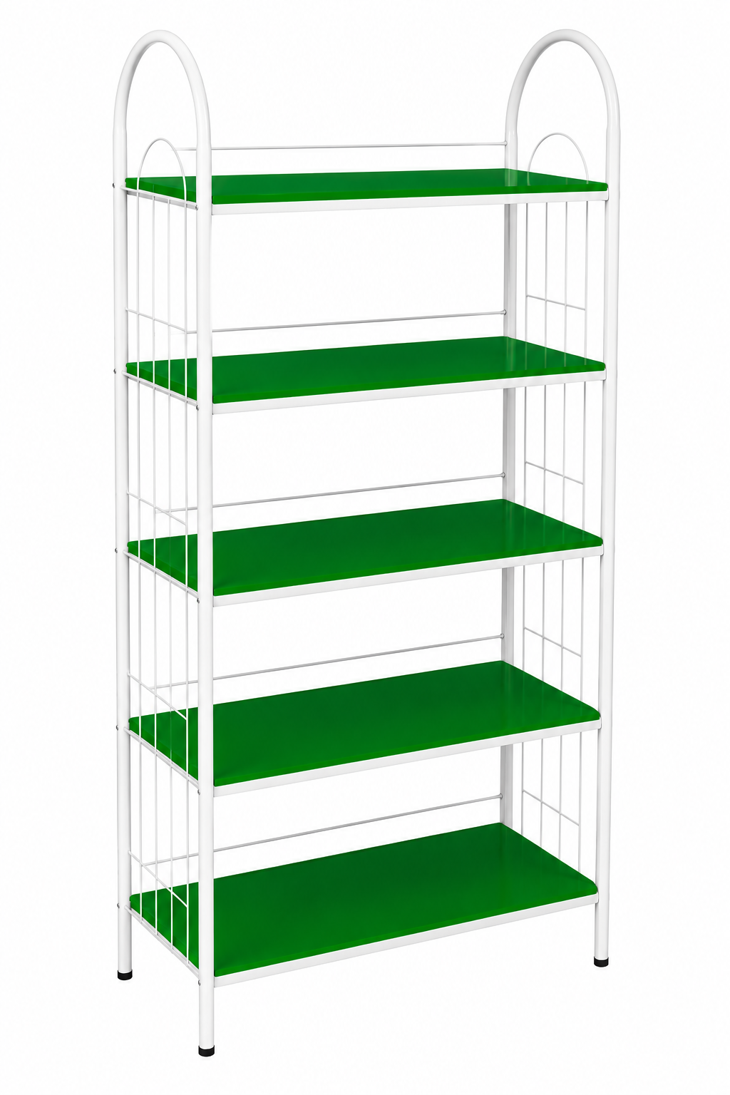5-Layer multipurpose metallic-wooden Free Standing Shoe rack - Image 3