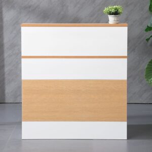 1.2-meter modern reception desk with storage compartments and sleek design