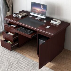 1.4 meters executive office desk with drawers and modern wooden finish