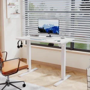 120cm electric adjustable table with height control, sturdy frame, and sleek design for ergonomic workspace