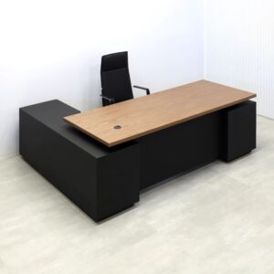 180cm L-shaped executive desk with spacious tabletop, built-in storage, and modern design for home offices and corporate workspaces