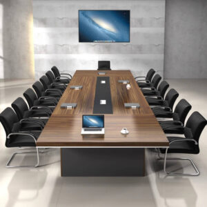 2400mm boardroom meeting table with sleek wooden finish, spacious surface, and sturdy base for office conference rooms