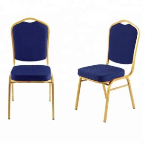 Modern event chairs in red,blue,green colors with metal frames and cushioned seats, suitable for conferences, weddings,banquet or large gatherings.