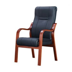 High back executive visitor chair with cushioned seat, lumbar support, and sturdy frame