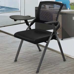 medium back foldable study chair with padded seat and sturdy folding frame for home study and office use