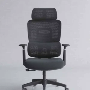 reclining orthopedic office chair with lumbar support, adjustable headrest, and ergonomic cushioning for office use