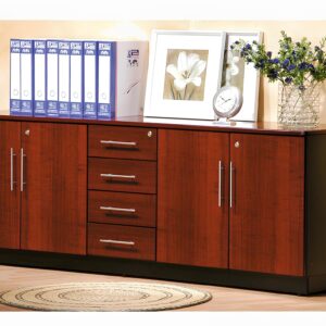 Spacious office credenza with multiple compartments and modern design