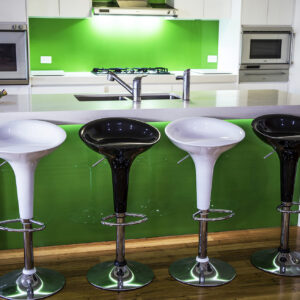 Plastic adjustable barstool