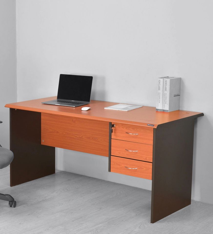 1.0m computer office desk with laminate finish, sturdy legs, and compact design for home or office use.