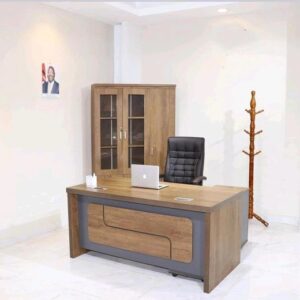 1.6-meter executive office table with durable wooden top, sleek design, and spacious work surface for offices and boardrooms
