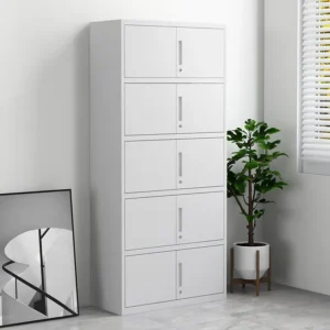 10-locker steel office cabinet with secure doors and ventilation for employee storage