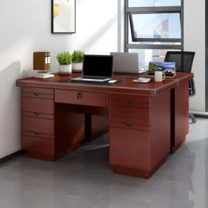 1200mm executive office desk with drawers and polished surface