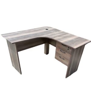 140cm curved office desk with wide work surface for executive or workstation office use.