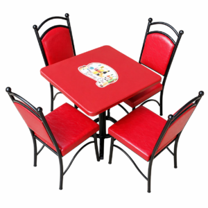 4-seater restaurant dining set with table and chairs