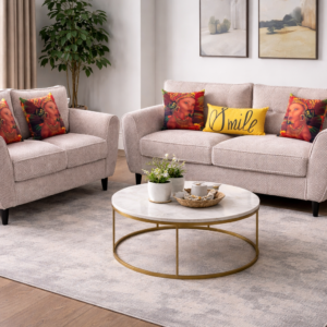 Butterfly 5-seater sofa set 3+2 with HD and spring cushions in a modern living room setup