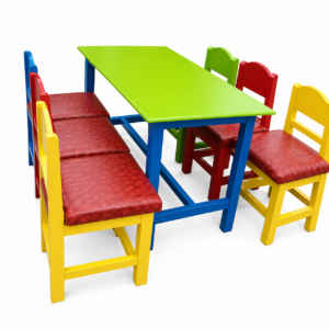Colorful children's table and chairs