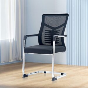Ergonomic mesh office visitor seat with padded seat and supportive backrest for comfortable office seating.