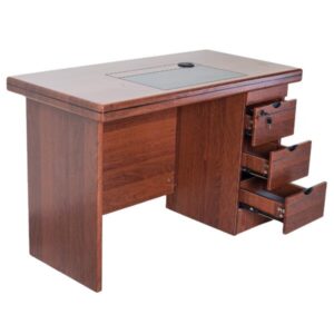 Executive office desk with spacious wooden top, ergonomic design, and durable frame suitable for professional offices and home workspaces