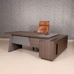 Executive office table with spacious surface, premium wood finish, and modern design for professional office workspaces