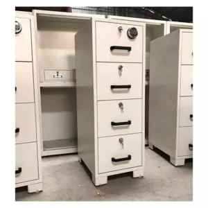 FireKing four-drawer fireproof filing cabinet for secure document storage in offices