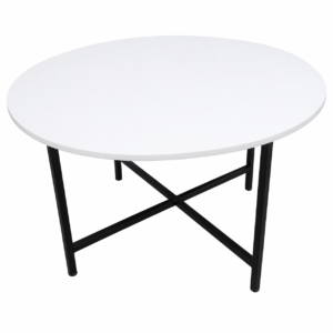 Heavy-duty metal table frame base with cross-bracing for dining and office tables