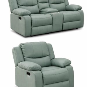 Green sage modern recliner sofa with high-density foam cushions and smooth reclining seats for stylish living room comfort.