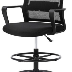 Mid-back reception office chair with padded seat, cushioned backrest, and sturdy frame for comfortable waiting areas