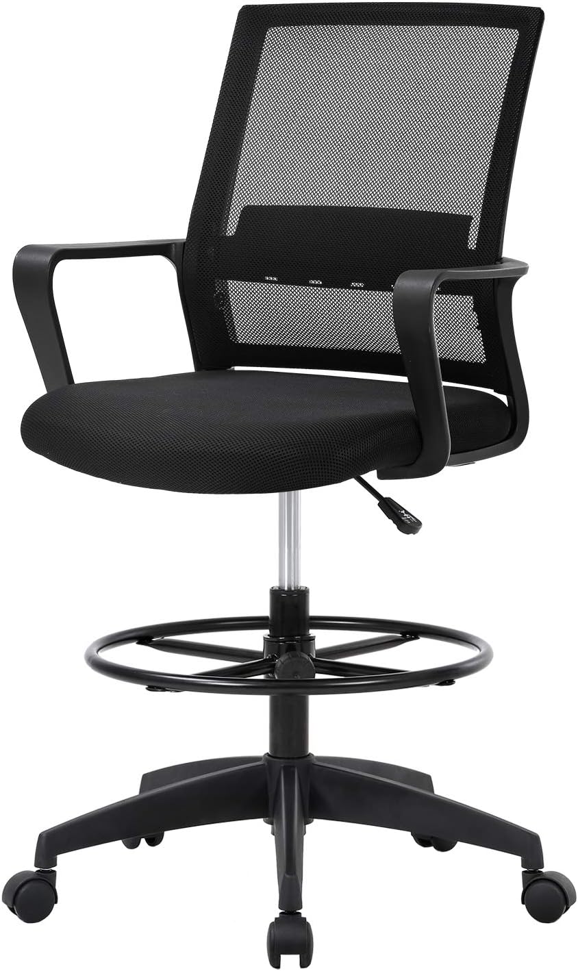 Mid-back reception office chair with padded seat, cushioned backrest, and sturdy frame for comfortable waiting areas