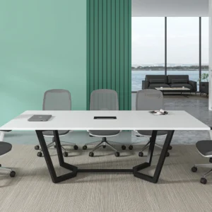 2.4m Conference Table with Metallic Legs