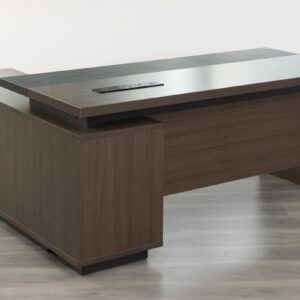 Modern executive office desk 1800mm with spacious tabletop, sleek design, and durable metal-wood frame for professional workspaces