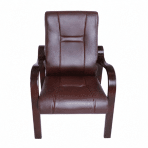 PU leather waiting seats with cushioned padding and metal frame in a modern reception area setup.
