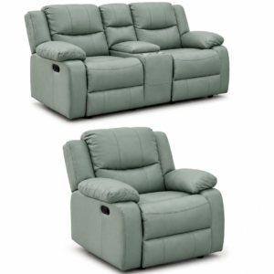 Green sage modern recliner sofa with high-density foam cushions and smooth reclining seats for stylish living room comfort.