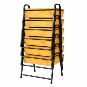 school lockers with wooden panels and strong metal frames