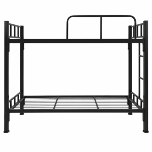 School metallic double decker bed 6x3 feet black steel bunk bed for dormitory use