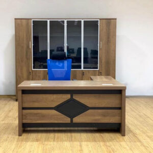 Toronto manager’s office desk 1.6m with spacious tabletop, modern wooden finish, and side storage for professional office workspaces