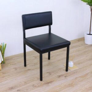 Vinyl Padded Catalina Visitor Seat with cushioned seat and backrest, sturdy frame, and modern design for reception areas.