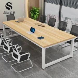 2.4m boardroom table with polished wood finish and modern design