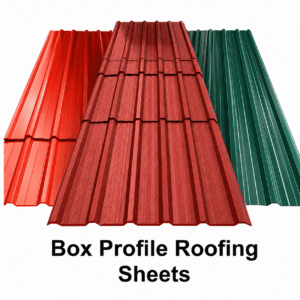 Box profile roofing sheets