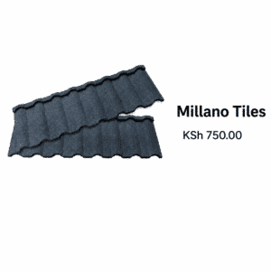 Premium Millano stone-coated roofing tiles for residential and commercial buildings in Kenya with durable weather-resistant finish.