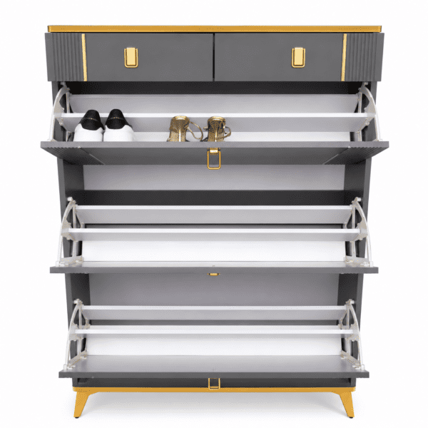 Modern Shoe Rack Console - Woodshark Ventures